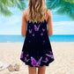 Black Butterfly Skull Style – Women's Summer Sleeveless V-Neck Camisole Dress