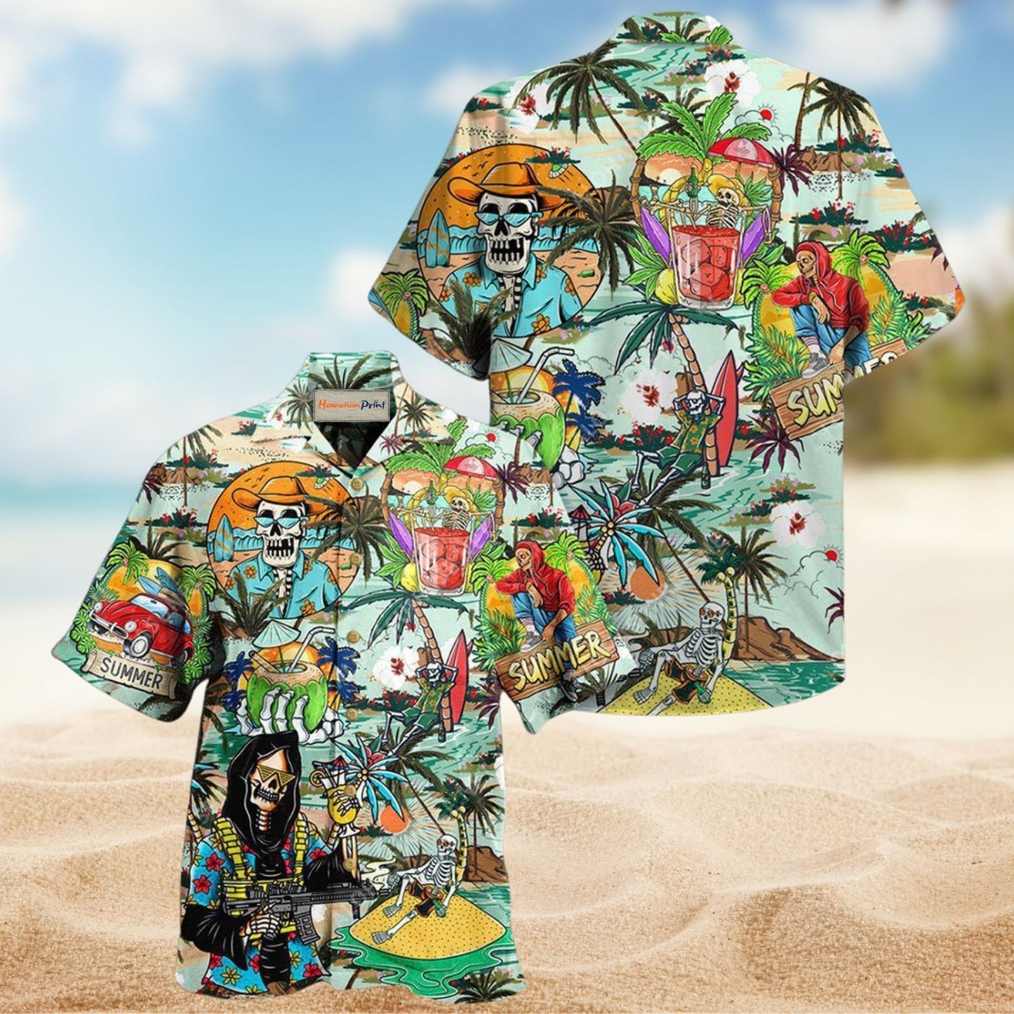 Skull Chill Beach Edition – Hawaiian Shirt