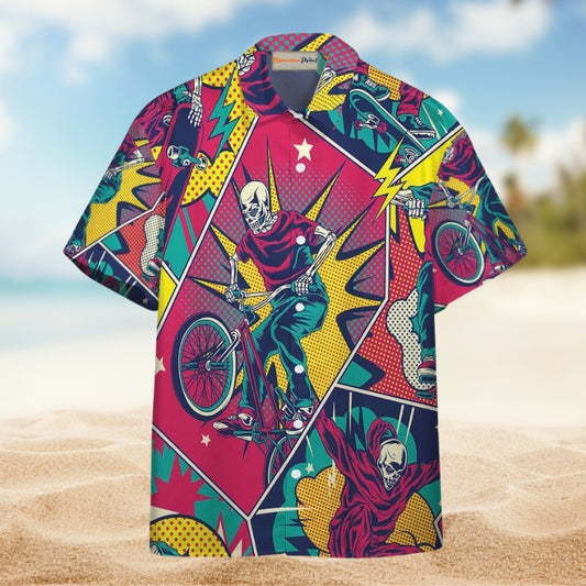 Skull Comic Riding Style Limited Edition – Hawaiian Shirt