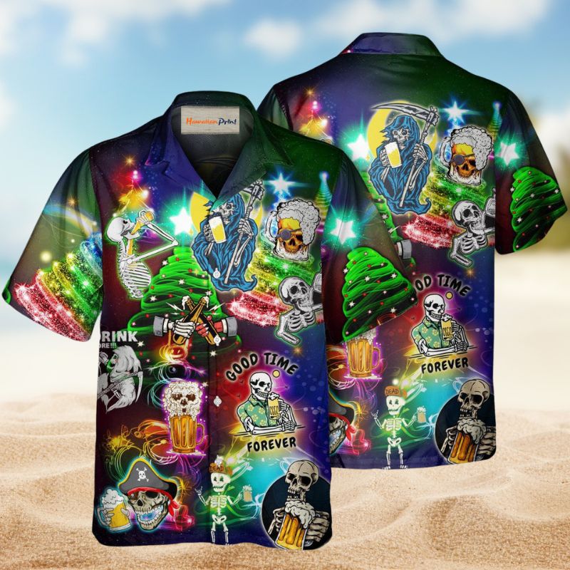 Skull Death Love Beer Christmas – Hawaiian Shirt