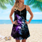 Skull Faith Hope Love – Women's Summer Sleeveless V-Neck Camisole Dress