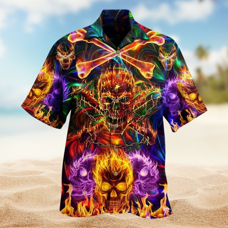 Skull Fire Angry Limited Edition – Hawaiian Shirt