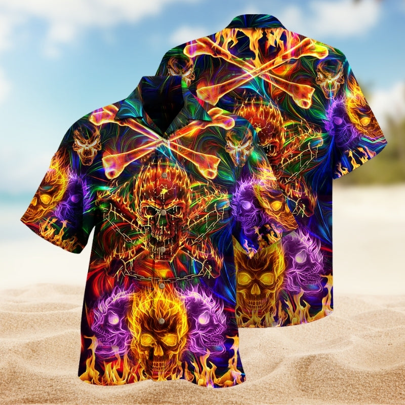 Skull Fire Angry Limited Edition – Hawaiian Shirt