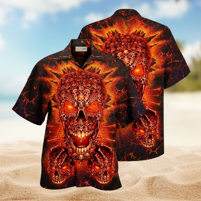 Skull Fire Love Red Smile Limited Edition – Hawaiian Shirt