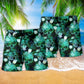 Green Skull Fish Fantasy Art – Beach Short