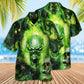 Green Skull Fear No Man Edition – Hawaiian Shirt