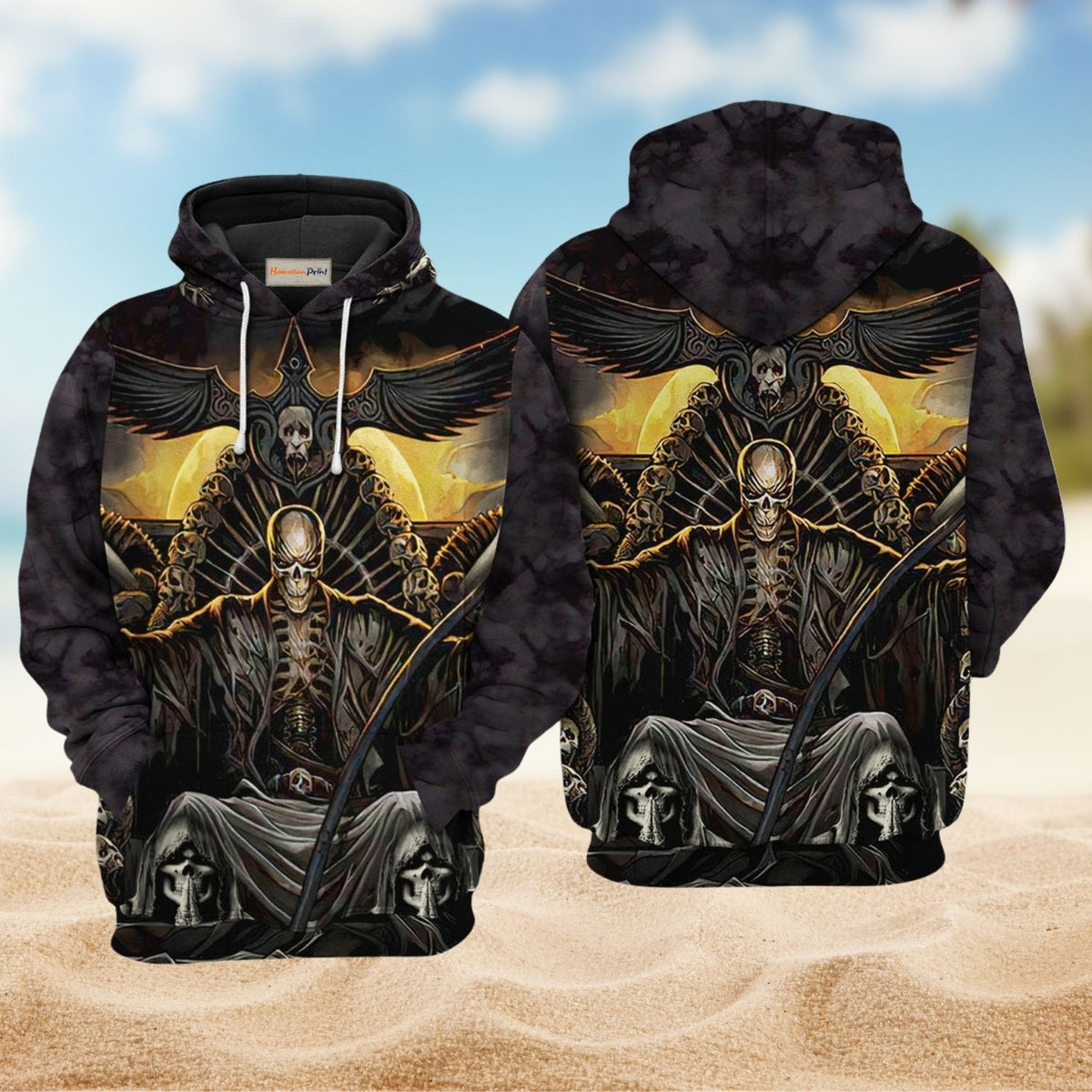 Skull Grim Reaper Dark Art - 3D Hoodie