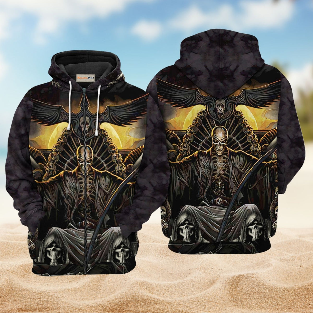 Skull Grim Reaper Dark Art - 3D Hoodie