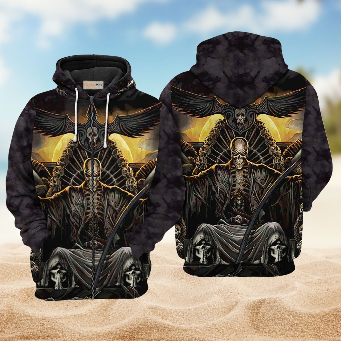 Skull Grim Reaper Dark Art - 3D Hoodie