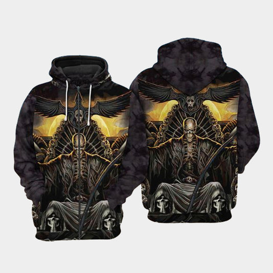 Skull Grim Reaper Dark Art – 3D Hoodie
