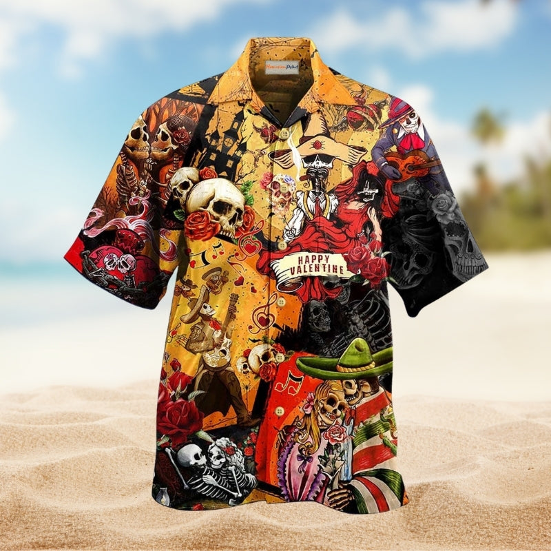Skull Happy Valentine’s Day Limited Edition – Hawaiian Shirt
