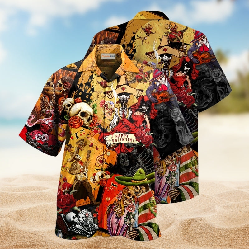 Skull Happy Valentine’s Day Limited Edition – Hawaiian Shirt