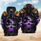 Skull Hello Darkness Purple - 3D Hoodie