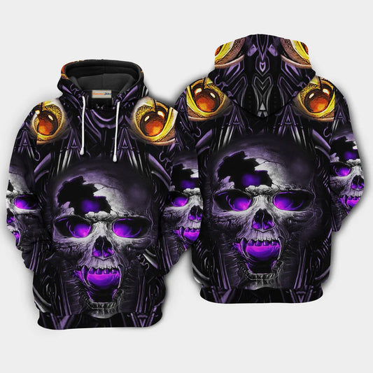Skull Hello Darkness Quote Art – 3D Hoodie