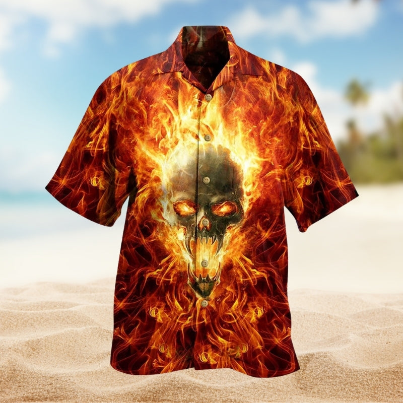 Skull Hot As Hell Psycho As Well Limited Edition – Hawaiian Shirt