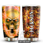 Skull Hot Fire Personalized 20 Oz Tumbler For Coffee Travel And Daily Use