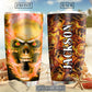 Skull Hot Fire Personalized 20 Oz Tumbler For Coffee Travel And Daily Use