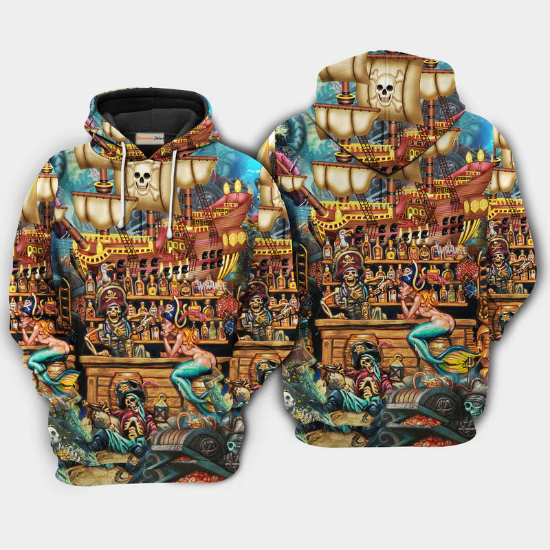 Skull Hunting Wine Bar Art – 3D Hoodie