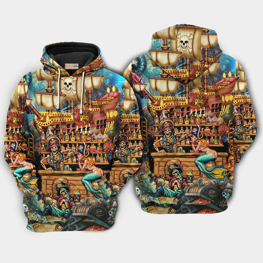 Skull Hunting Wine Bar Art – 3D Hoodie