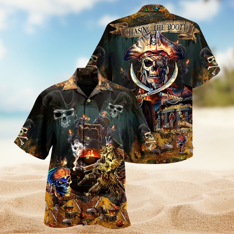 Skull Just Chasing Booty Life Limited Edition – Hawaiian Shirt