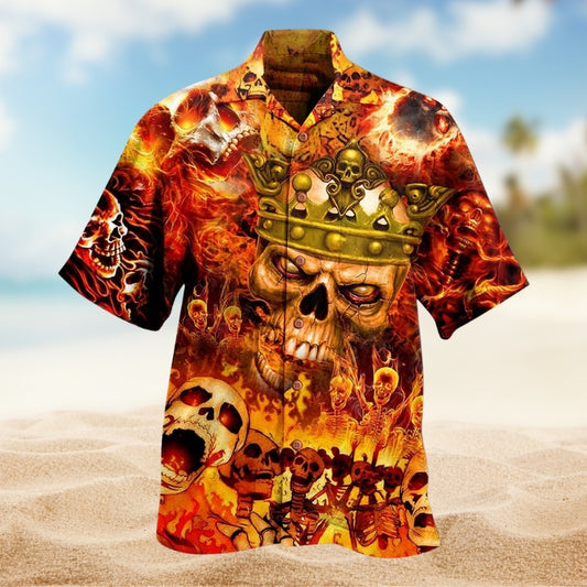 Skull King On Fire Limited Edition – Hawaiian Shirt