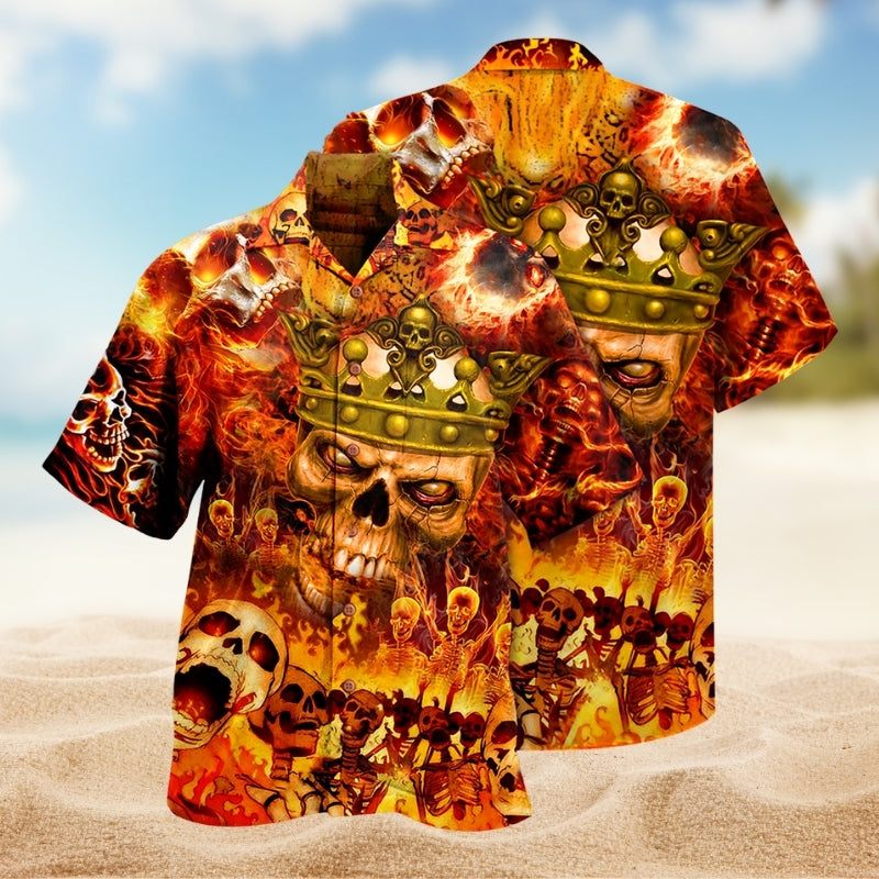 Skull King On Fire Limited Edition – Hawaiian Shirt