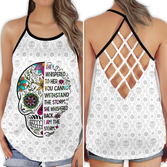 Skull Lady I Am The Storm - Hollow Tank Top