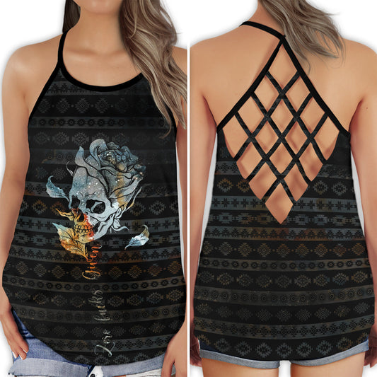 Skull Lady Love Life - Hollow Tank Top