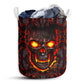 Skull Lava Red And Yellow - Laundry Basket - Owls Matrix LTD