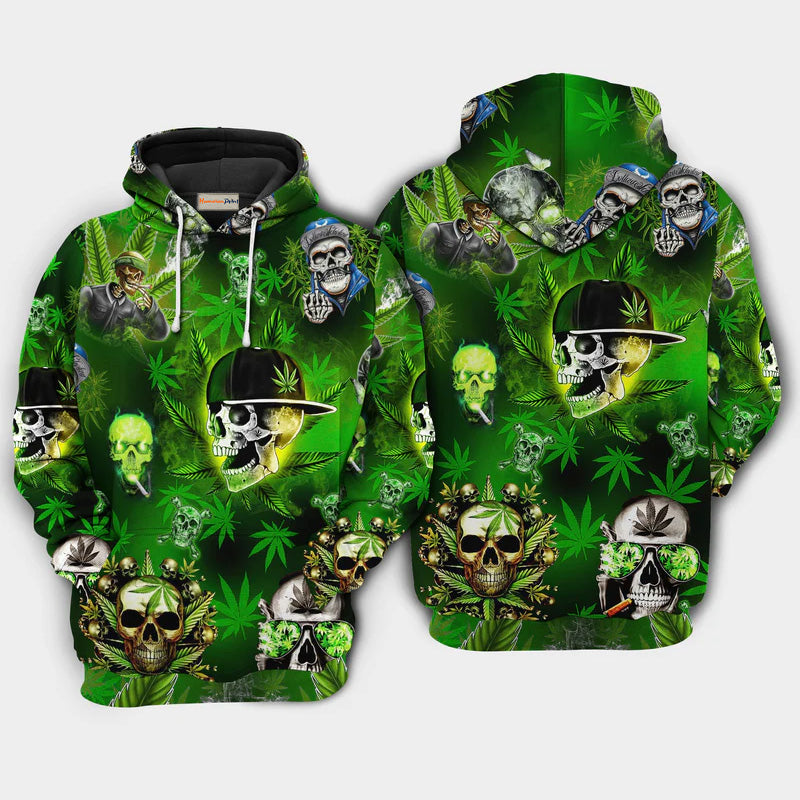 Skull Lets Get High Quote Art – 3D Hoodie