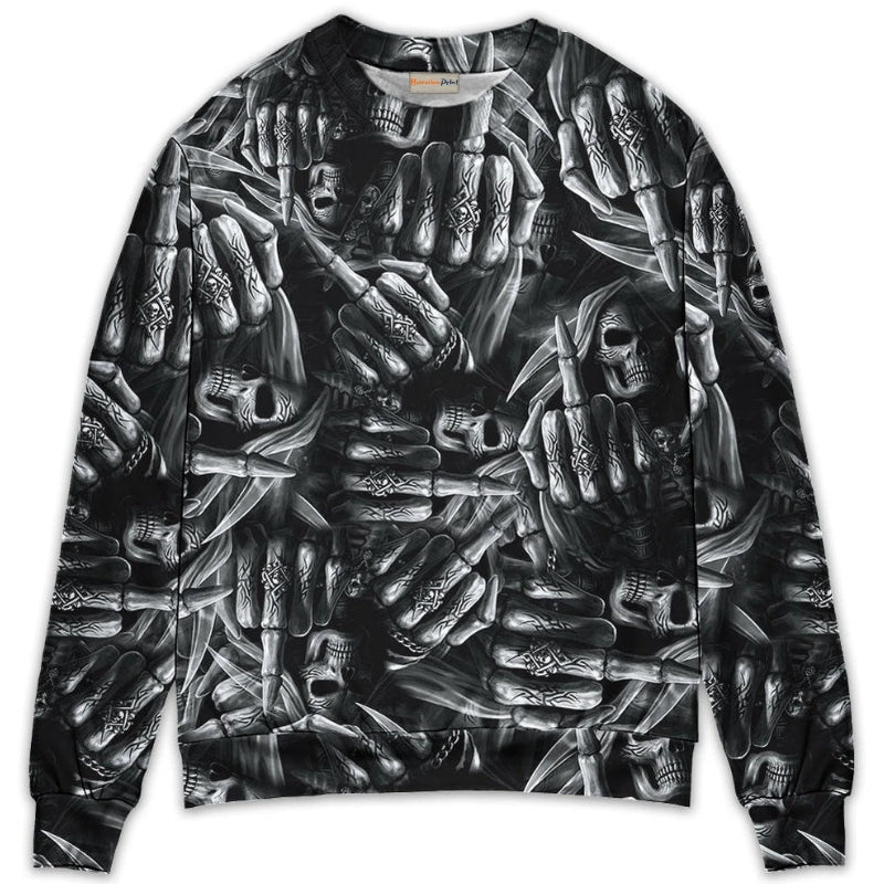 Skull Life Philosophy Dark Art – Sweater - Ugly Christmas Sweater