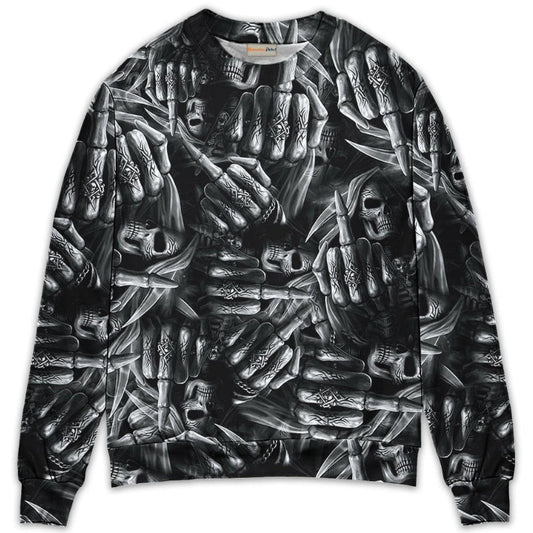 Skull Life Philosophy Dark Art – Sweater - Ugly Christmas Sweater