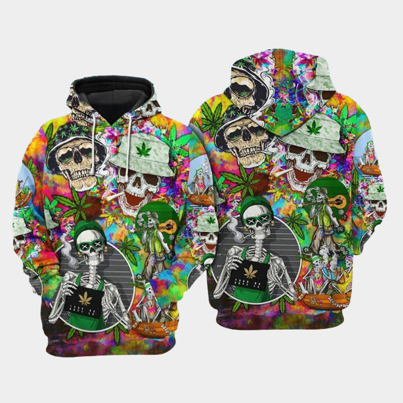 Skull Life Style Art – 3D Hoodie
