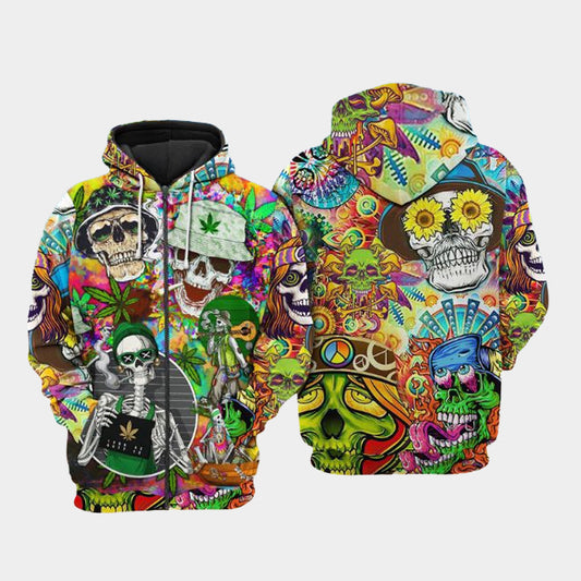 Skull Life Style Art – 3D Hoodie
