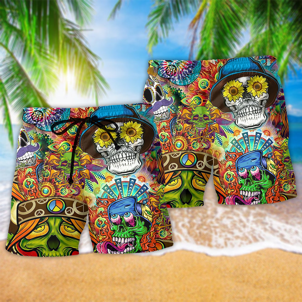 Skull Colorful Lifestyle - Beach Short