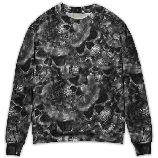 Skull Life Symbolic Art Style – Sweater - Ugly Christmas Sweater