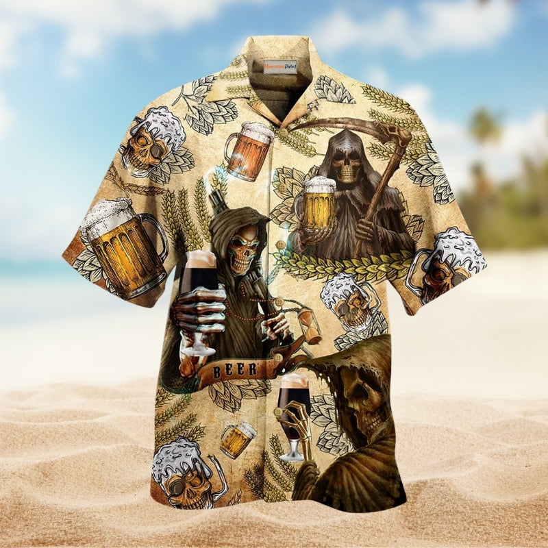 Skull Love Beer Happy Day Limited Edition – Hawaiian Shirt