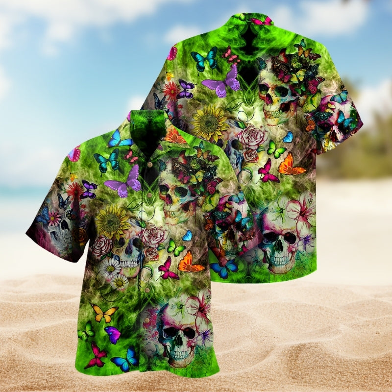 Skull Love Butterfly Limited Edition – Hawaiian Shirt
