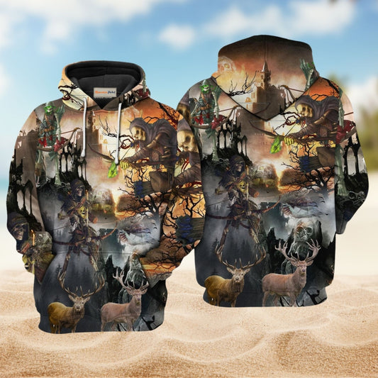 Skull Love Hunting Style - 3D Hoodie