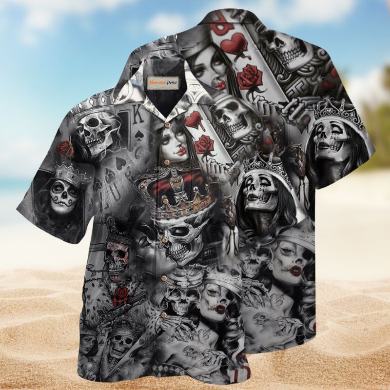 Skull Love Is Blind Poker Edition – Hawaiian Shirt