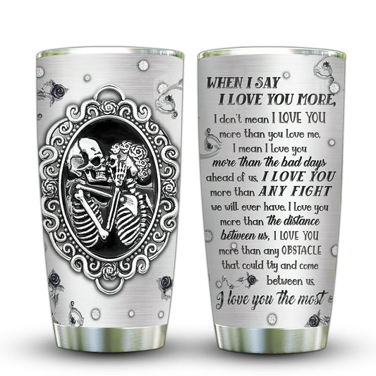 Skull Love You 20 Oz Tumbler For Coffee Travel And Daily Use