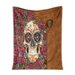 Skull Lovers Beautiful Rose 50 x 60 Inch Flannel Blanket For Cozy Bedroom And Sofa Decor