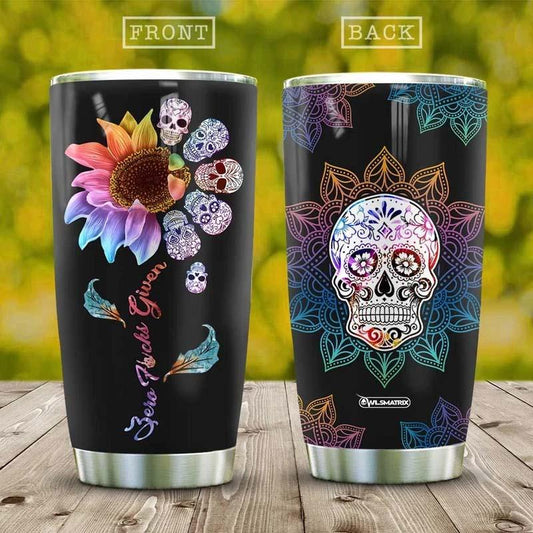Skull Mandala Sunflower 20 Oz Tumbler For Travel Gifts