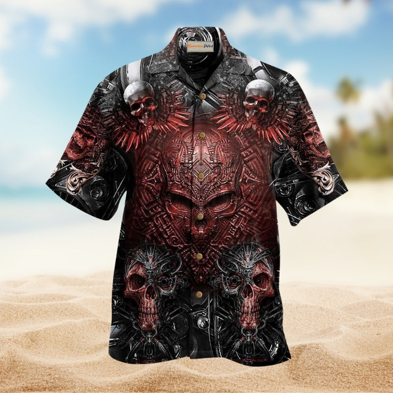 Skull Metal Style Angry Limited Edition – Hawaiian Shirt