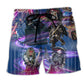 Neon Skull Music Crazy Style - Beach Short