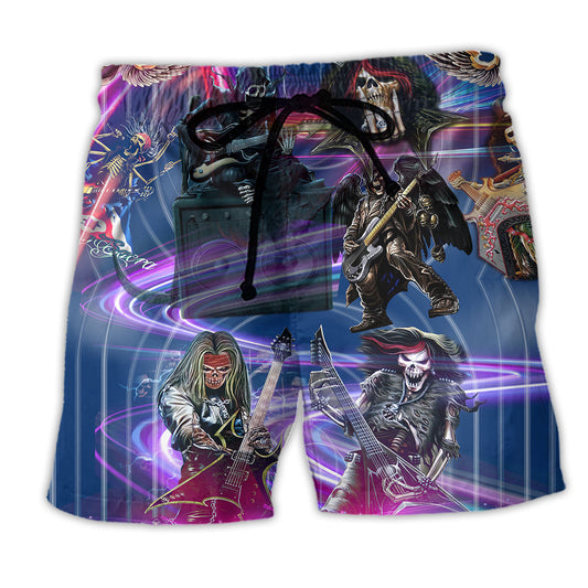 Neon Skull Music Crazy Style - Beach Short