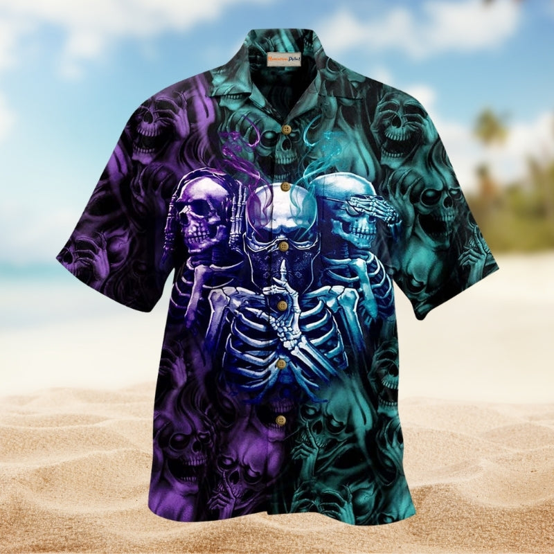 Skull Neither Hear Nor See Limited Edition – Hawaiian Shirt