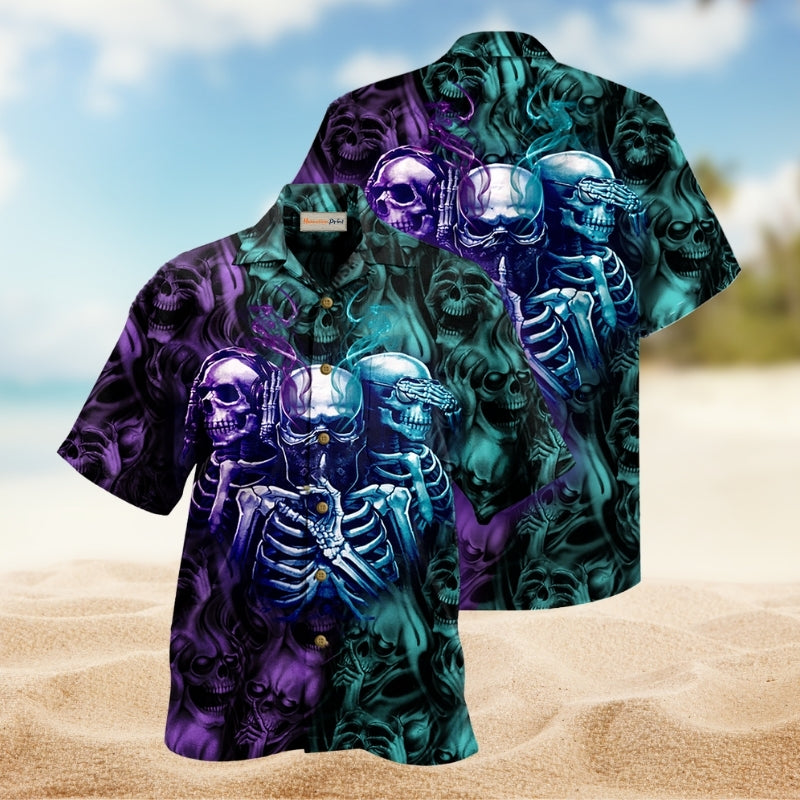 Skull Neither Hear Nor See Limited Edition – Hawaiian Shirt