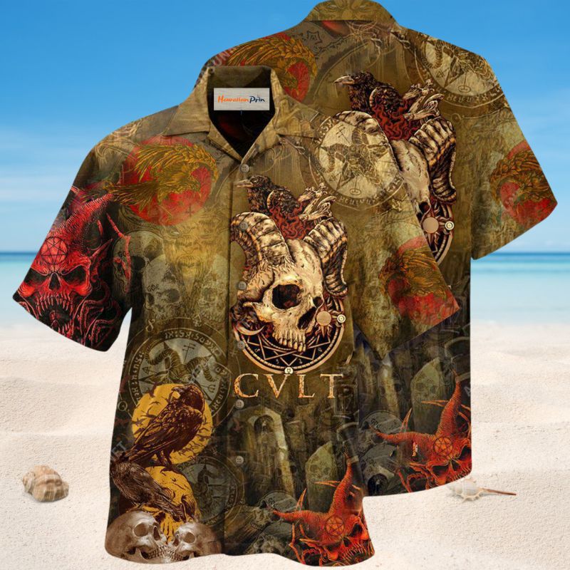 Skull Not Today Satan Edition – Hawaiian Shirt
