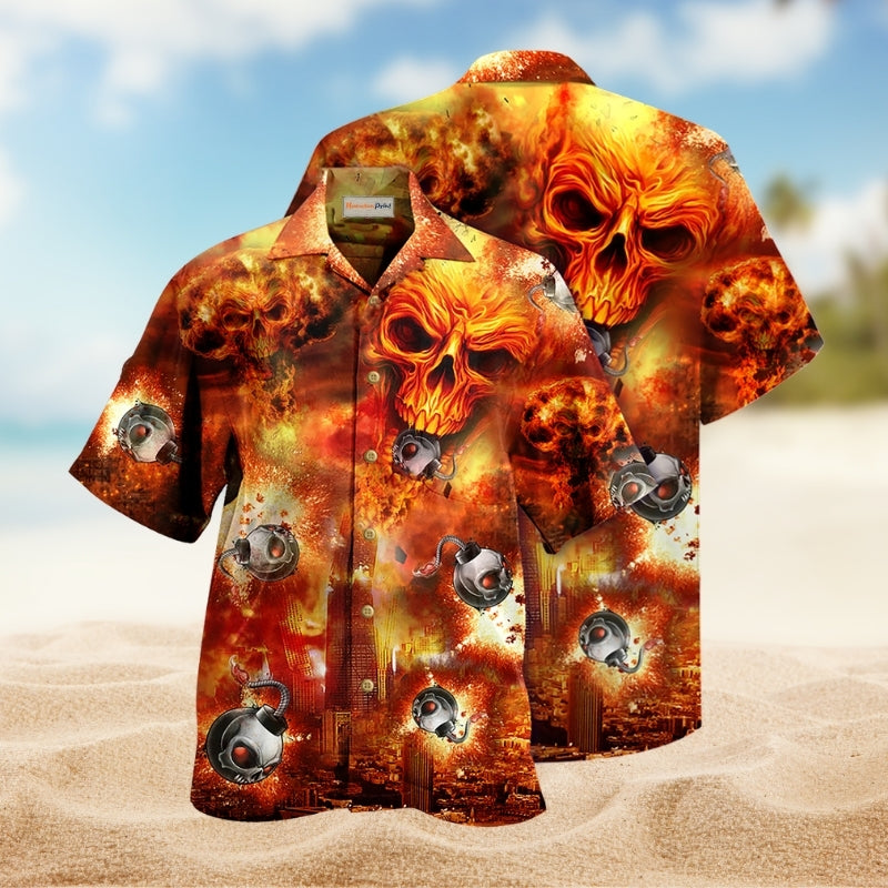 Skull On Fire Limited Edition – Hawaiian Shirt